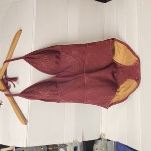 NWT Mossimo Women's sz L Swimsuit w/neck tie & padded built-in bra